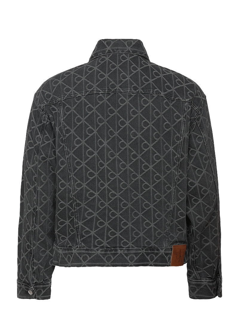 Calvin Klein Jeans - 90S BLACK EMBLEM JACQUARD TRUCKE - ungefütterte denimjacken - black emblem - 2