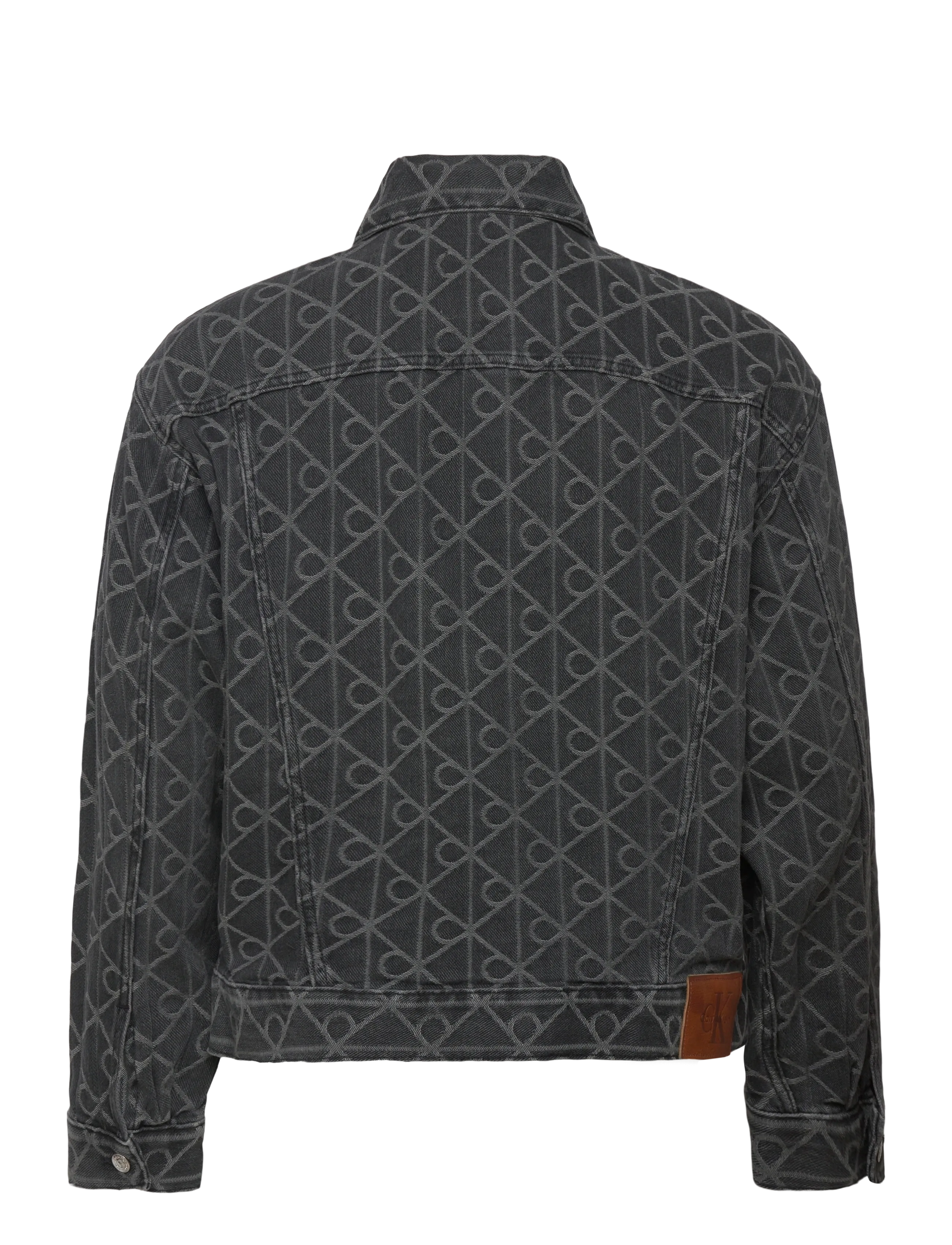 Calvin Klein Jeans - 90S BLACK EMBLEM JACQUARD TRUCKE - uforede denimjakker - black emblem - 2