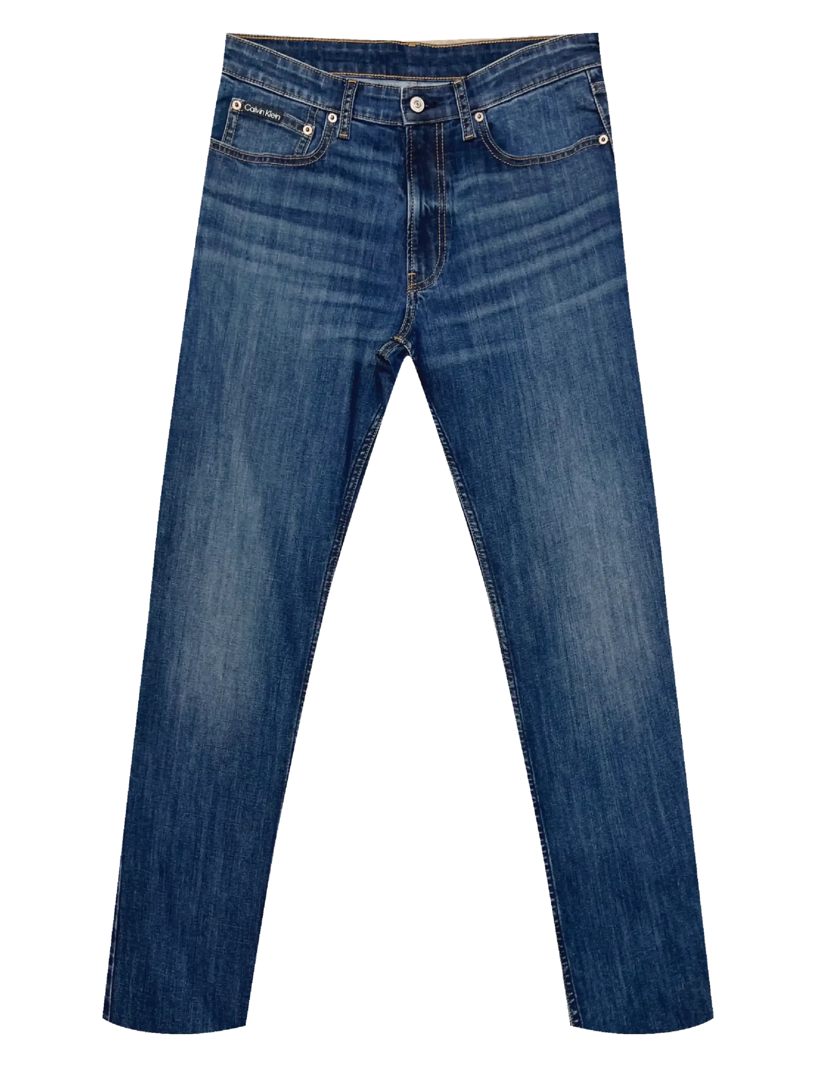 Calvin Klein Jeans SLIM TAPER DARK IRVING JEAN - Kläder - DARK IRVING / blue
