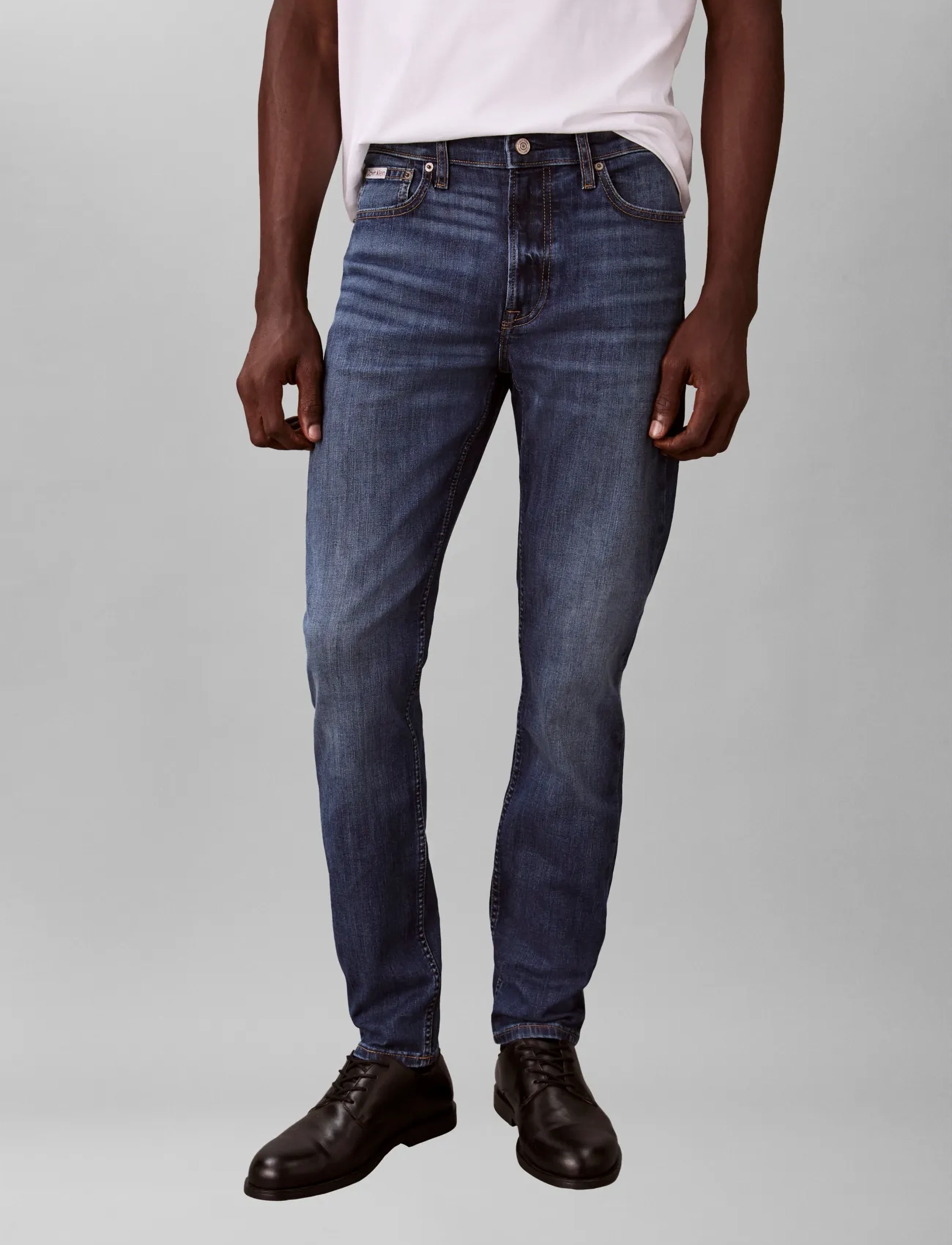 Calvin Klein Jeans SLIM TAPER DARK IRVING JEAN - Jeans - DARK IRVING / blue