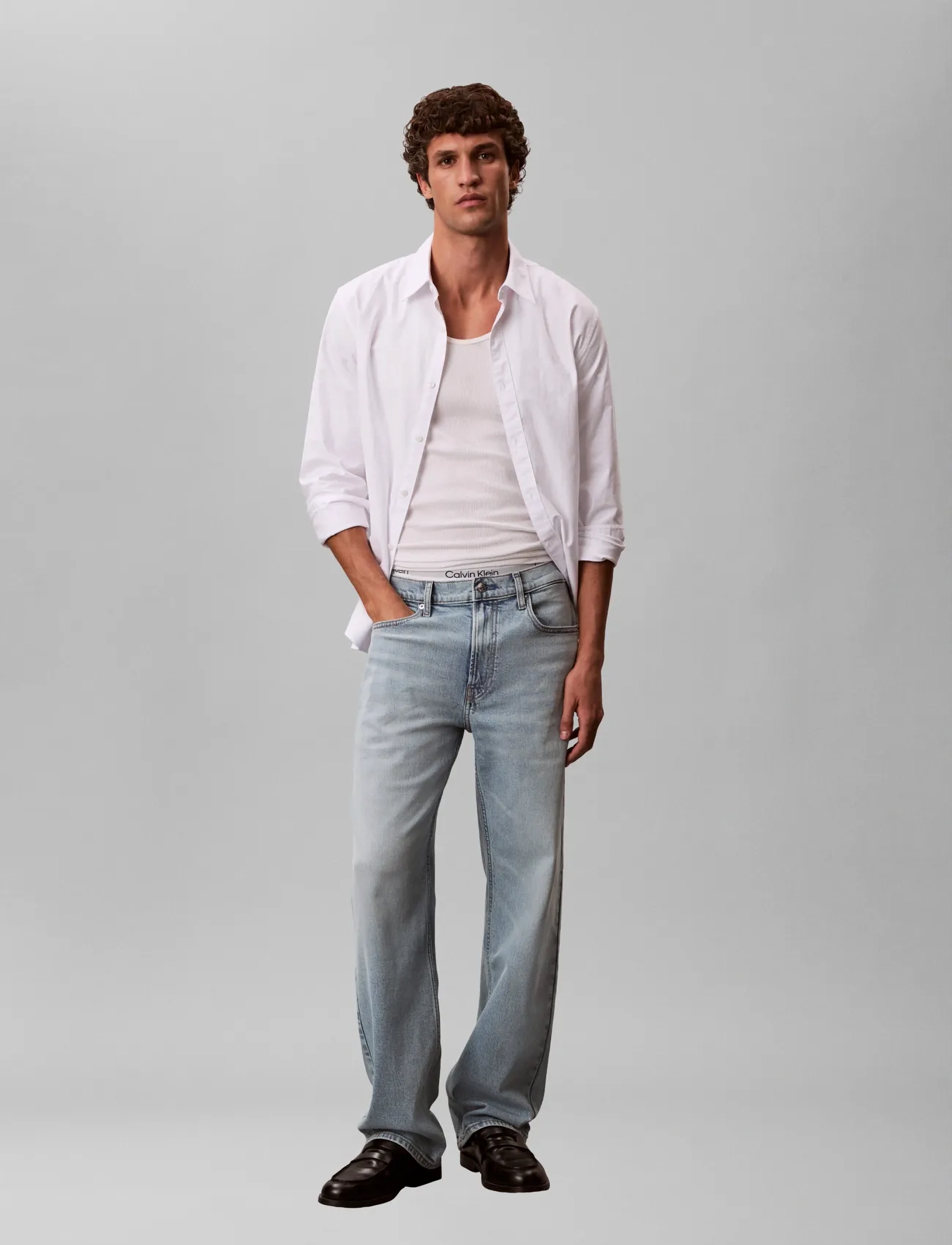 Calvin Klein Jeans 90S STRAIGHT SPOTLIGHT JEAN - Denimkläder - SPOTLIGHT / blue