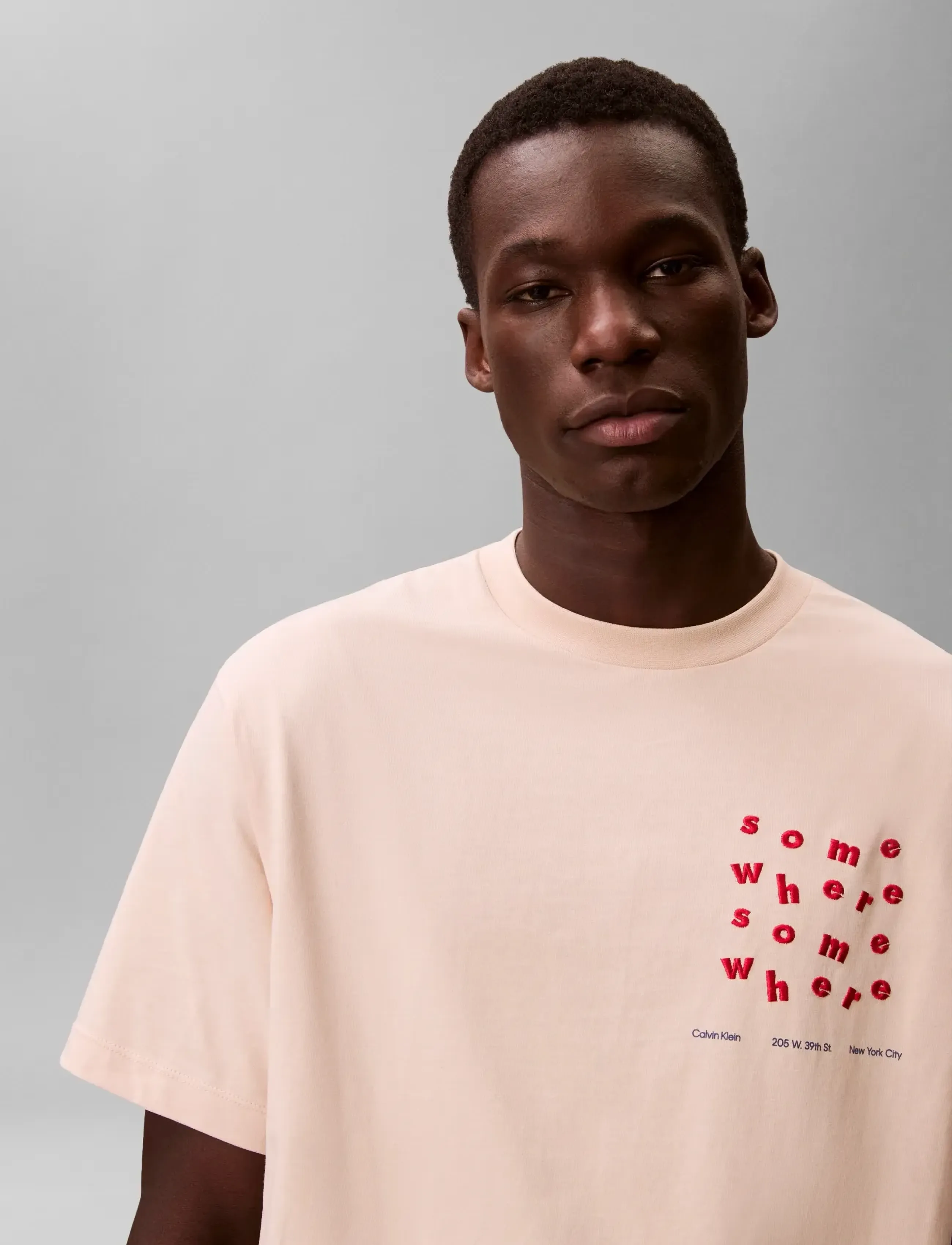 Calvin Klein Jeans - SS 16S CALVIN SOMEWHERE GRAPHIC - kortærmede t-shirts - tuscan beige - 4