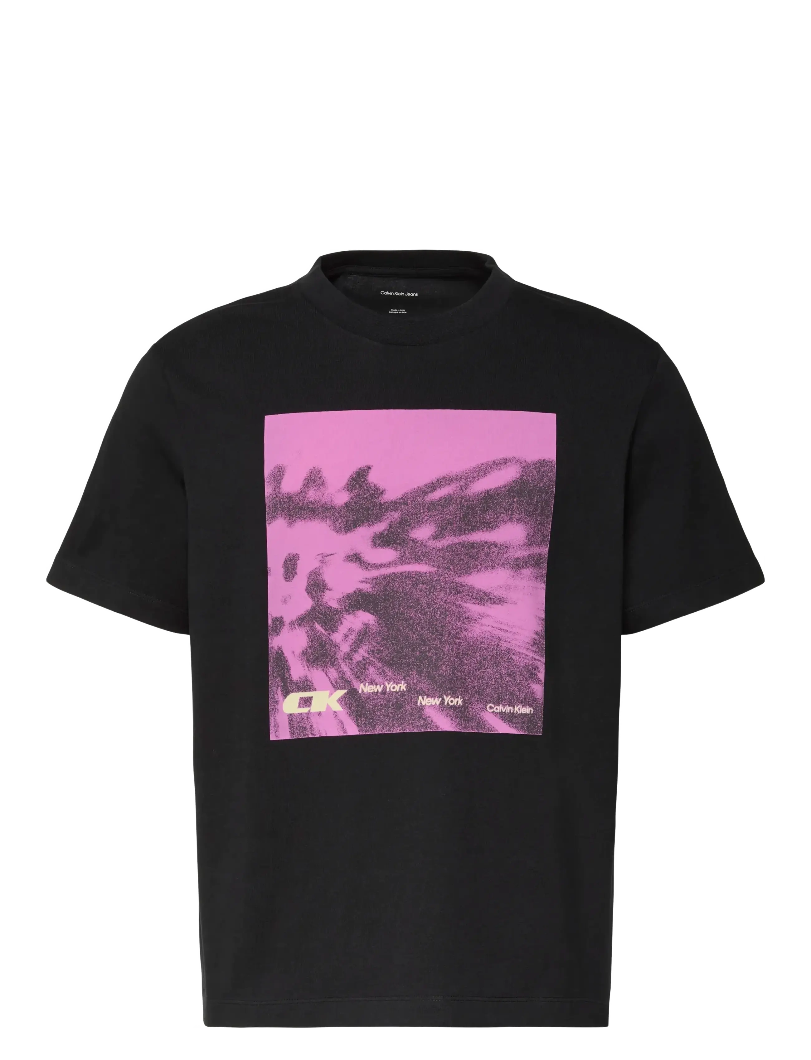 Calvin Klein Jeans SS 20S 5AM CK FLORAL ABST GRAPHI - Klær - BLACK / black