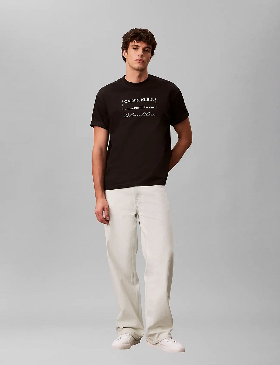 Calvin Klein Jeans - 16S APRIL GRAPHIC SEASONAL FASHI - lühikeste varrukatega t-särgid - black - 0