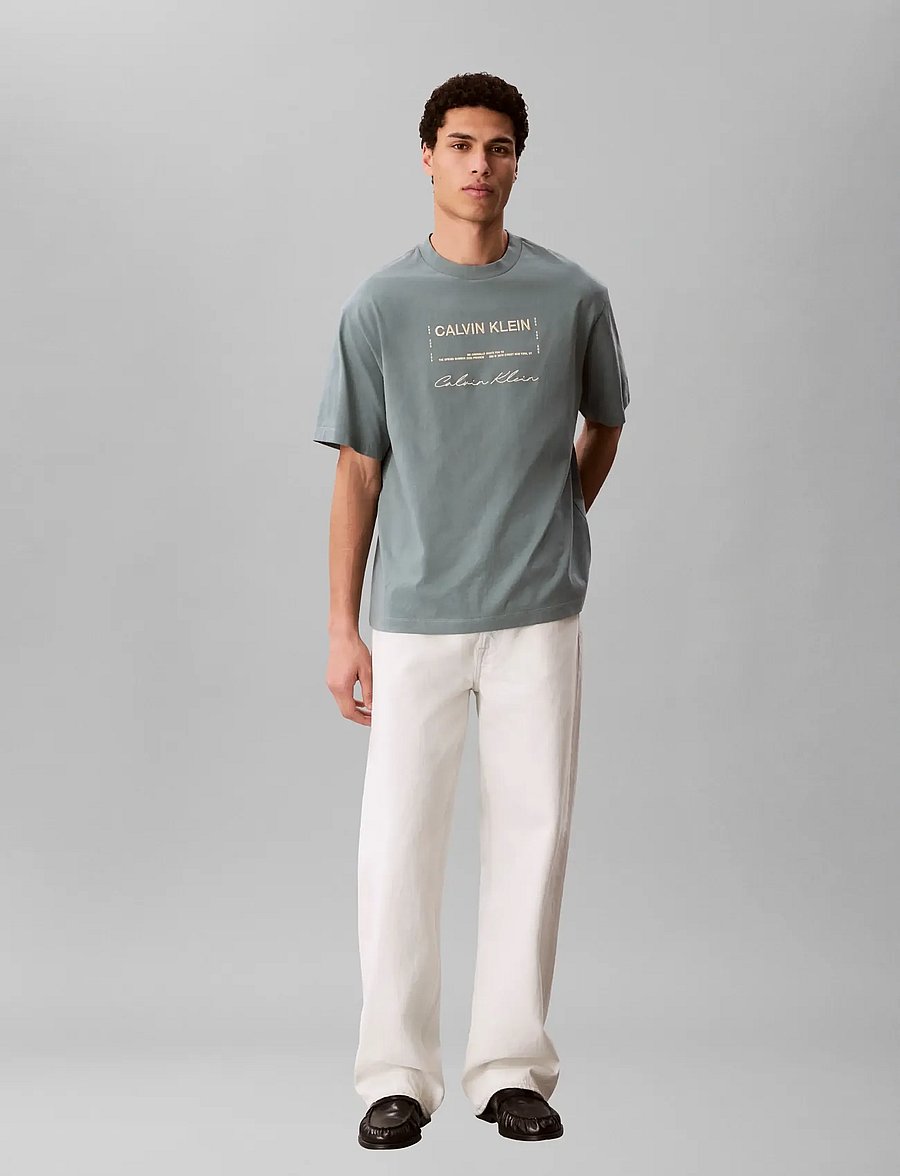 Calvin Klein Jeans - 16S APRIL GRAPHIC SEASONAL FASHI - short-sleeved t-shirts - frosted spruce - 0