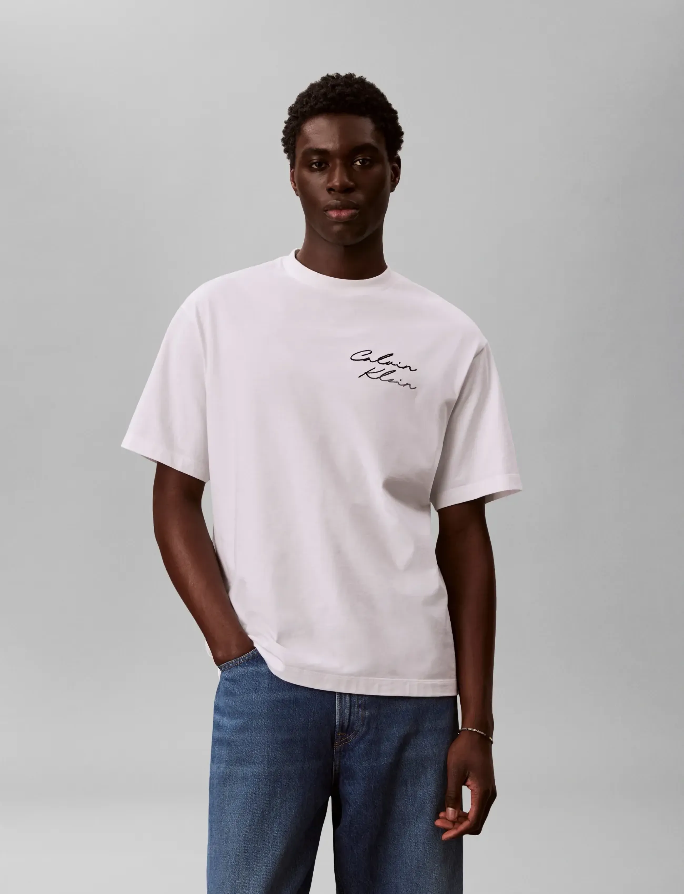 Calvin Klein Jeans - 16S APRIL GRAPHIC SEASONAL FASHI - kortærmede t-shirts - bright white - 3