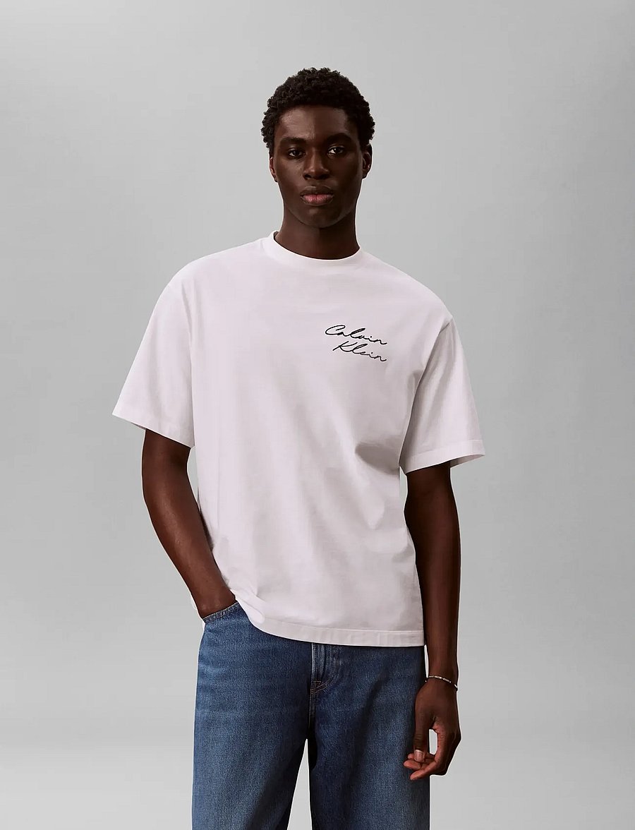 Calvin Klein Jeans - 16S APRIL GRAPHIC SEASONAL FASHI - kurzärmelige t-shirts - bright white - 3