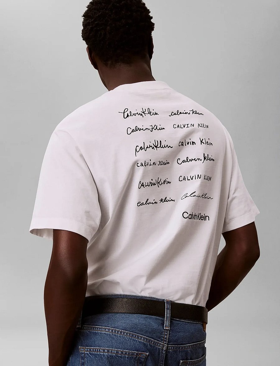 Calvin Klein Jeans - 16S APRIL GRAPHIC SEASONAL FASHI - kurzärmelige t-shirts - bright white - 4