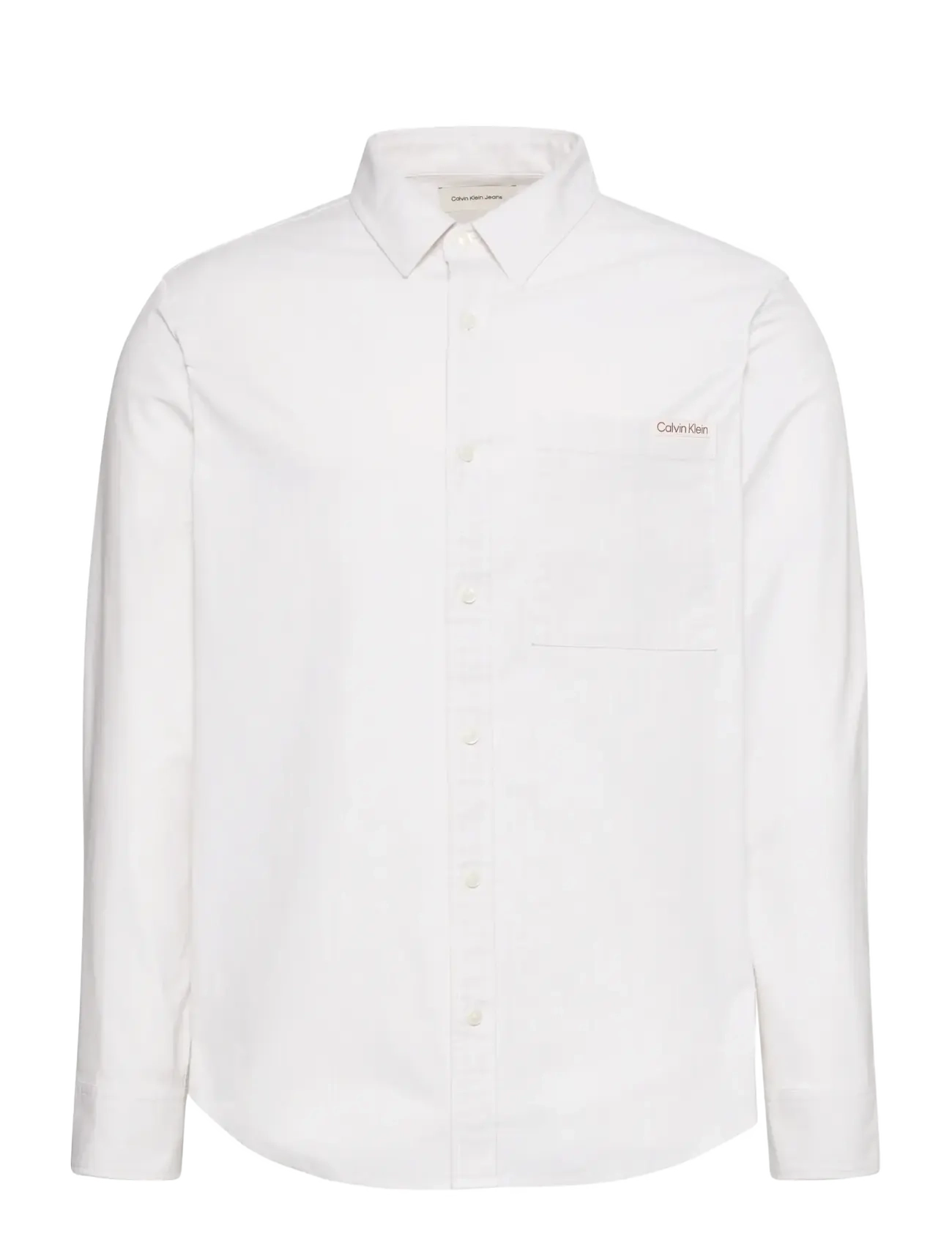 Calvin Klein Jeans LS YD STRIPE OXFORD CLASSIC SHIR - Casual skjorter - CHALK / white