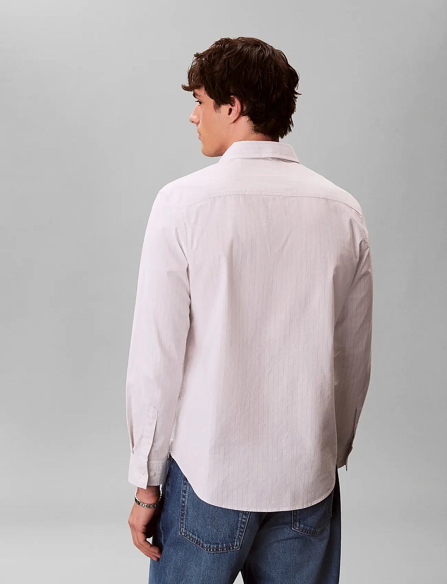 Calvin Klein Jeans - LS YD STRIPE OXFORD CLASSIC SHIR - oxford-hemden - chalk - 1