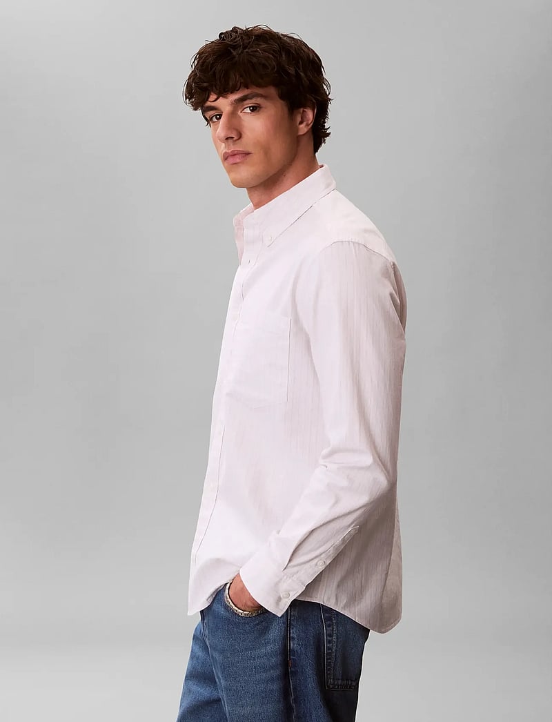 Calvin Klein Jeans - LS YD STRIPE OXFORD CLASSIC SHIR - oxford skjorter - chalk - 5