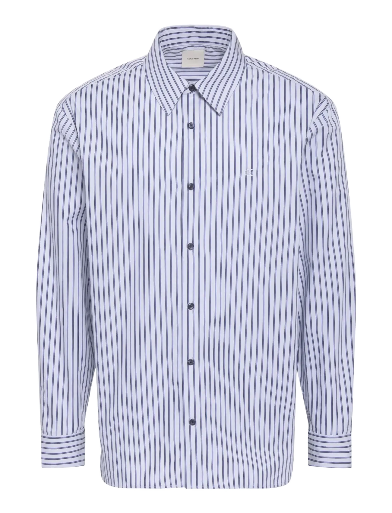 Calvin Klein Jeans - LS YD STRIPE WASHED POPLIN RELAX - stribede skjorter - blue descent - 1