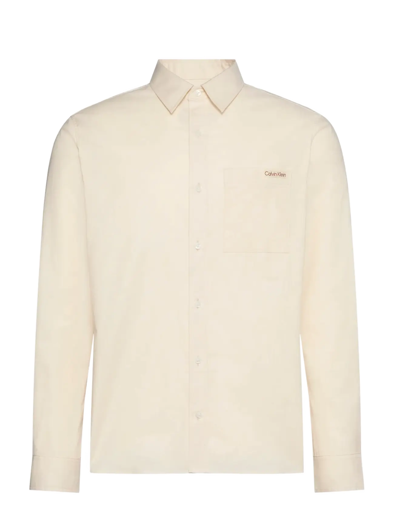 CALVIN KLEIN JEANS Ls Chambray Klassisch Shirt Cream - XS - Herren