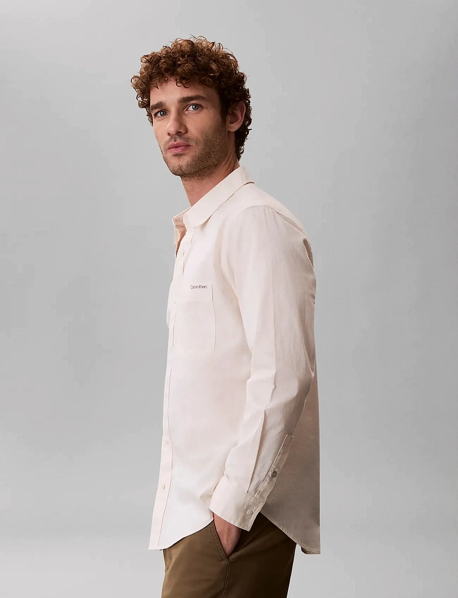 Calvin Klein Jeans - LS CHAMBRAY CLASSIC SHIRT - chemises décontractées - oatmeal - 4