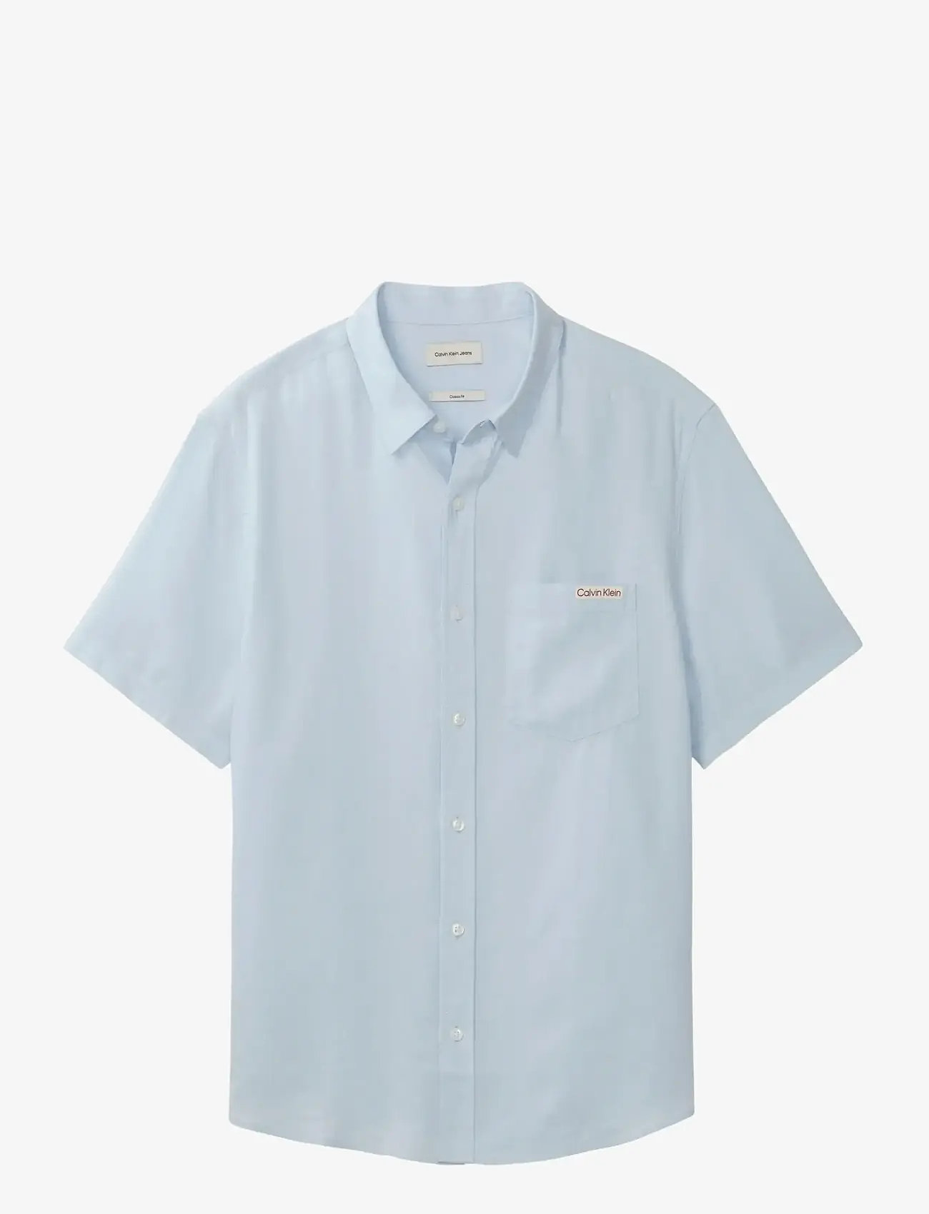 Calvin Klein Jeans - SS SOLID CAUSAL LINEN CLASSIC SH - kortærmede skjorter - plein air - 1