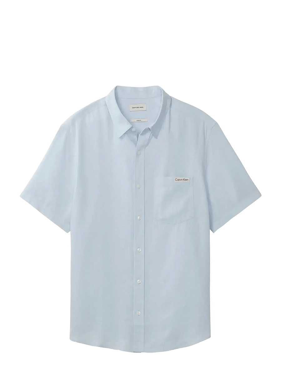 Calvin Klein Jeans - SS SOLID CAUSAL LINEN CLASSIC SH - kurzarmhemden - plein air - 1