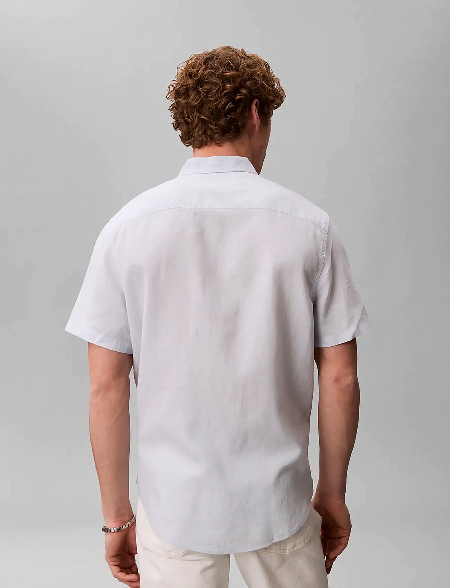 Calvin Klein Jeans - SS SOLID CAUSAL LINEN CLASSIC SH - kurzarmhemden - plein air - 2