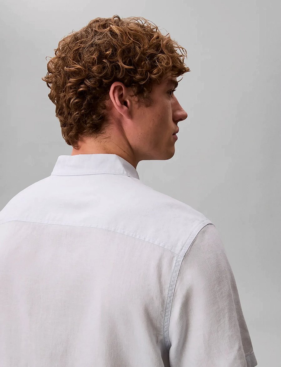 Calvin Klein Jeans - SS SOLID CAUSAL LINEN CLASSIC SH - kurzarmhemden - plein air - 5