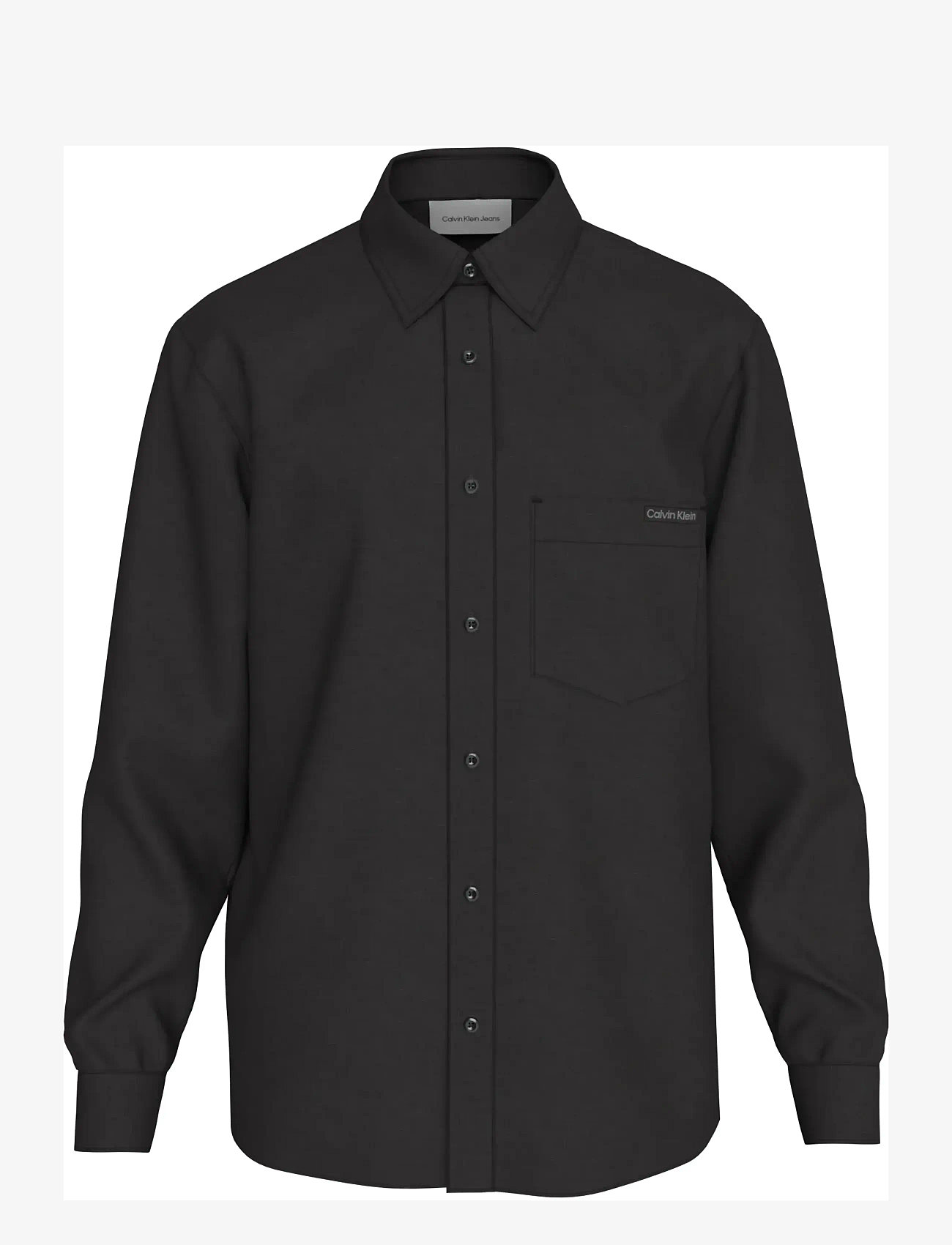 Calvin Klein Jeans - LS SOLID CASUAL LINEN CLASSIC SH - linased särgid - black - 0