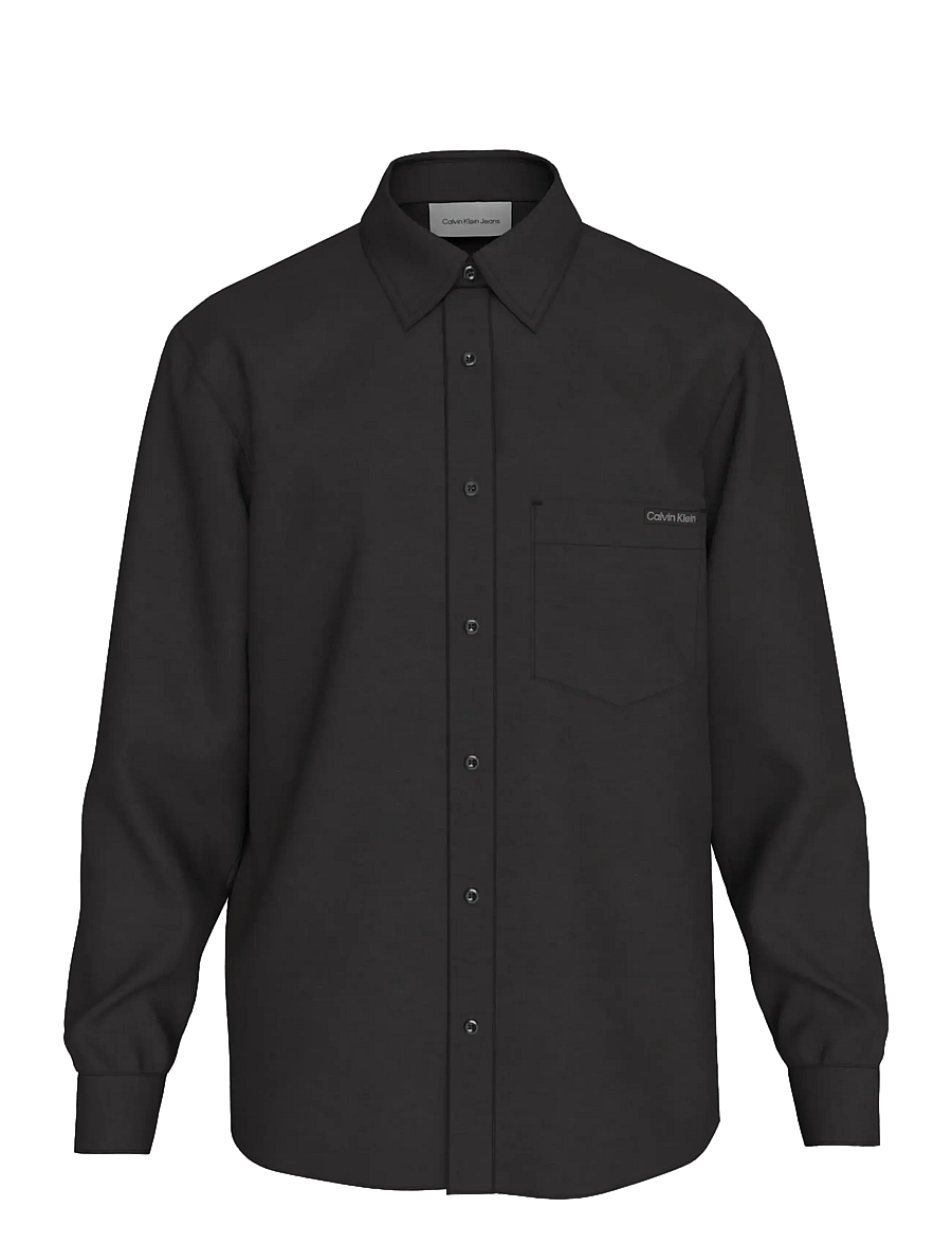Calvin Klein Jeans - LS SOLID CASUAL LINEN CLASSIC SH - linneskjortor - black - 1