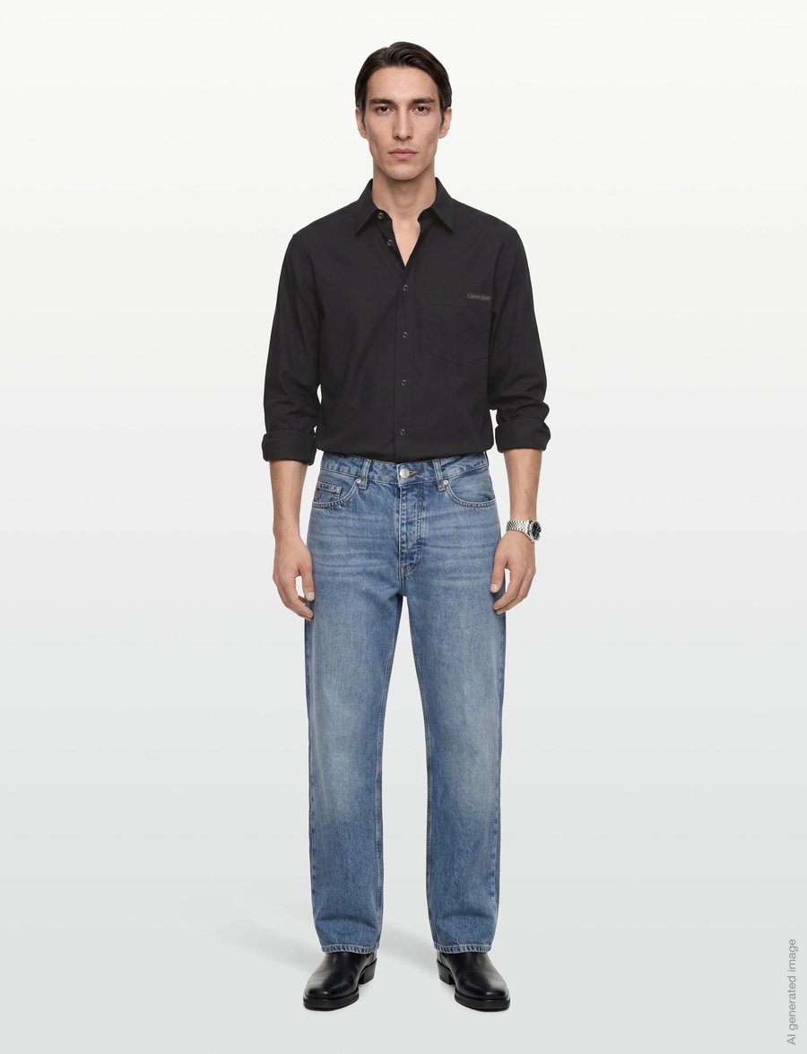 Calvin Klein Jeans - LS SOLID CASUAL LINEN CLASSIC SH - linneskjortor - black - 0