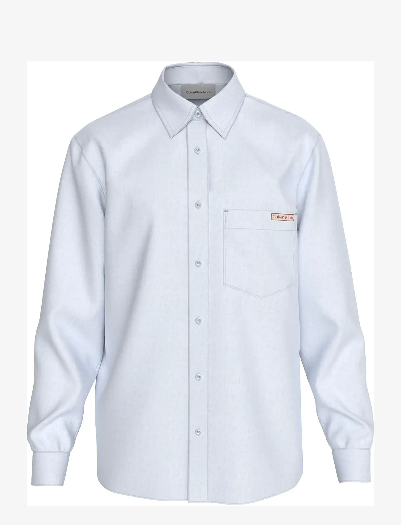 Calvin Klein Jeans - LS SOLID CASUAL LINEN CLASSIC SH - linased särgid - brilliant white - 0