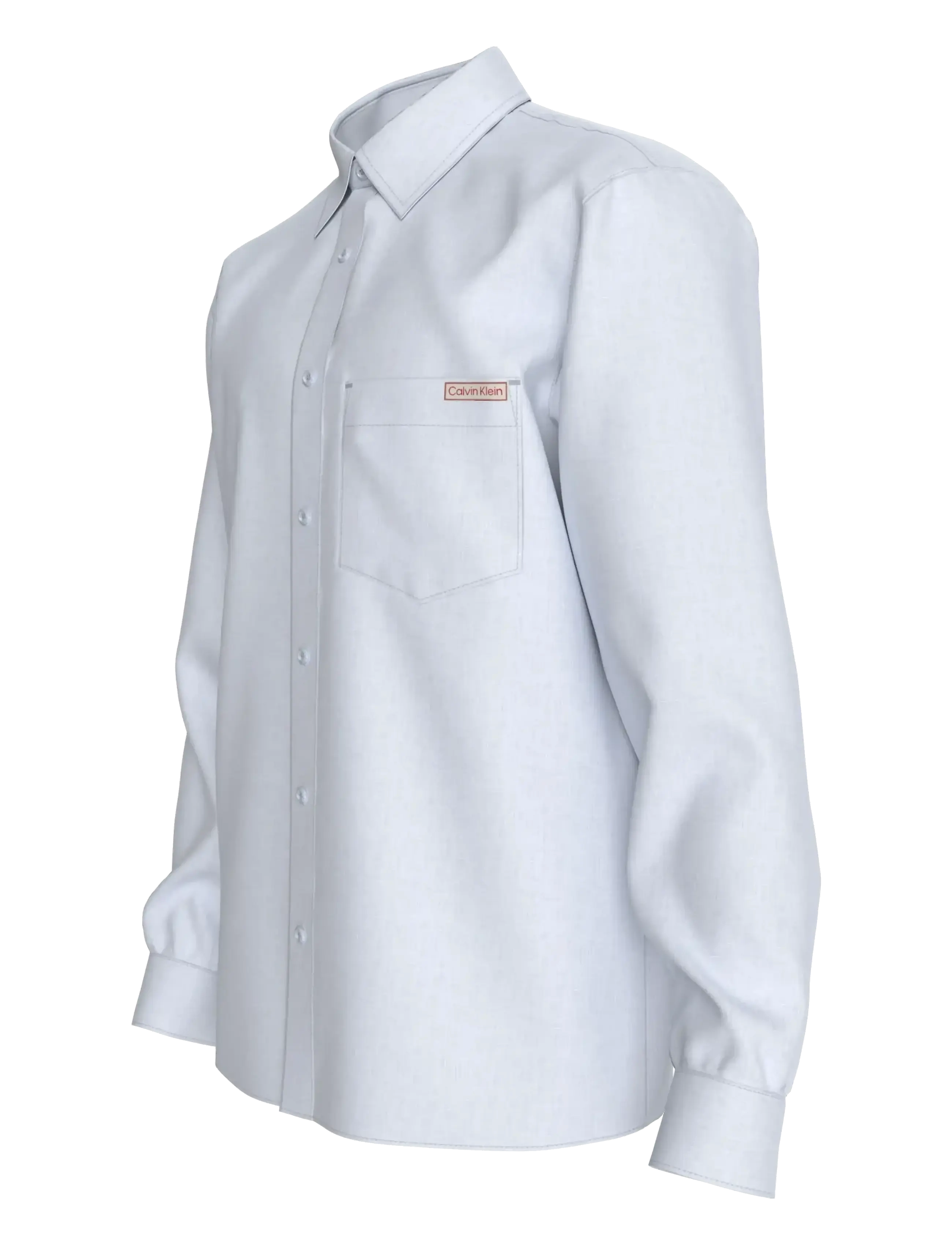 Calvin Klein Jeans - LS SOLID CASUAL LINEN CLASSIC SH - hørskjorter - brilliant white - 3