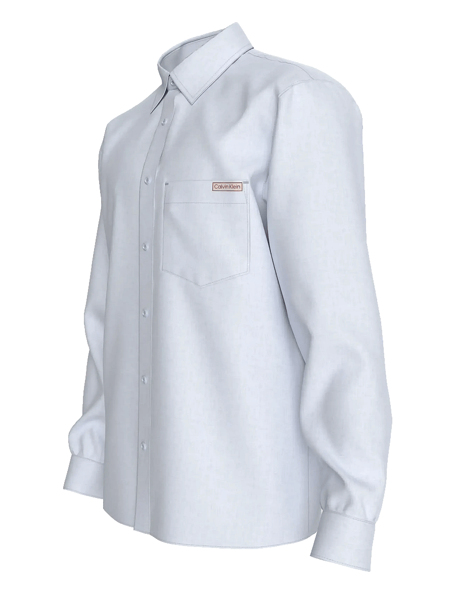 Calvin Klein Jeans - LS SOLID CASUAL LINEN CLASSIC SH - hørskjorter - brilliant white - 3