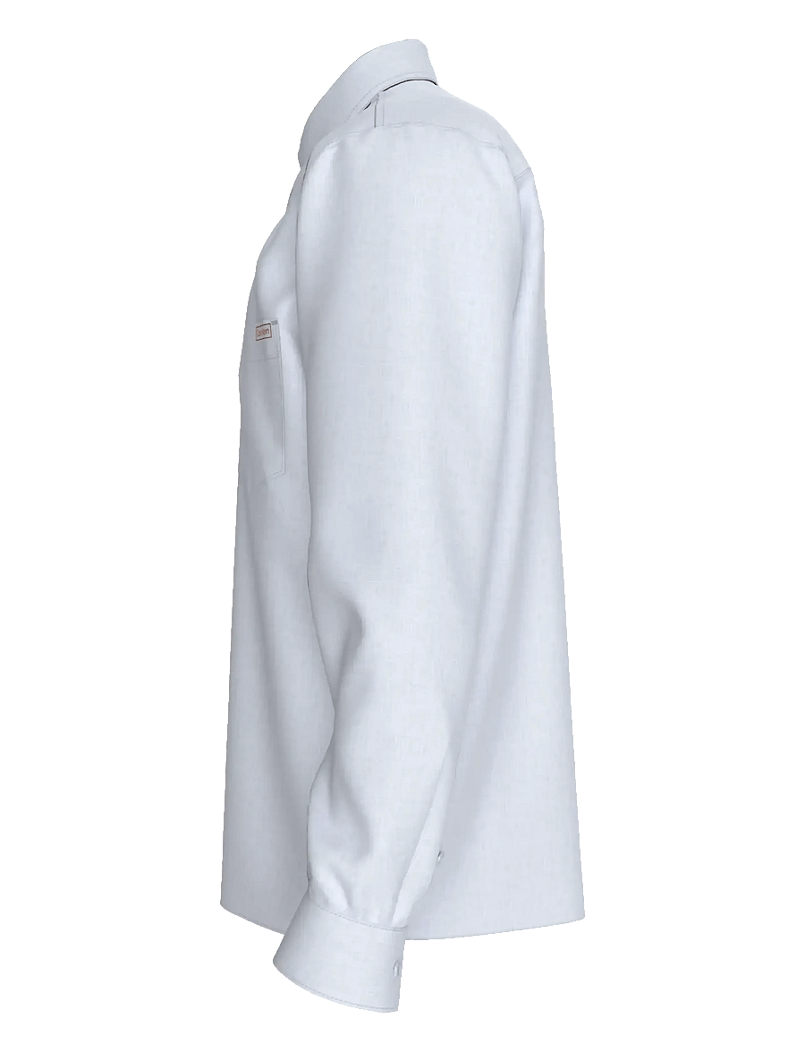Calvin Klein Jeans - LS SOLID CASUAL LINEN CLASSIC SH - hørskjorter - brilliant white - 4