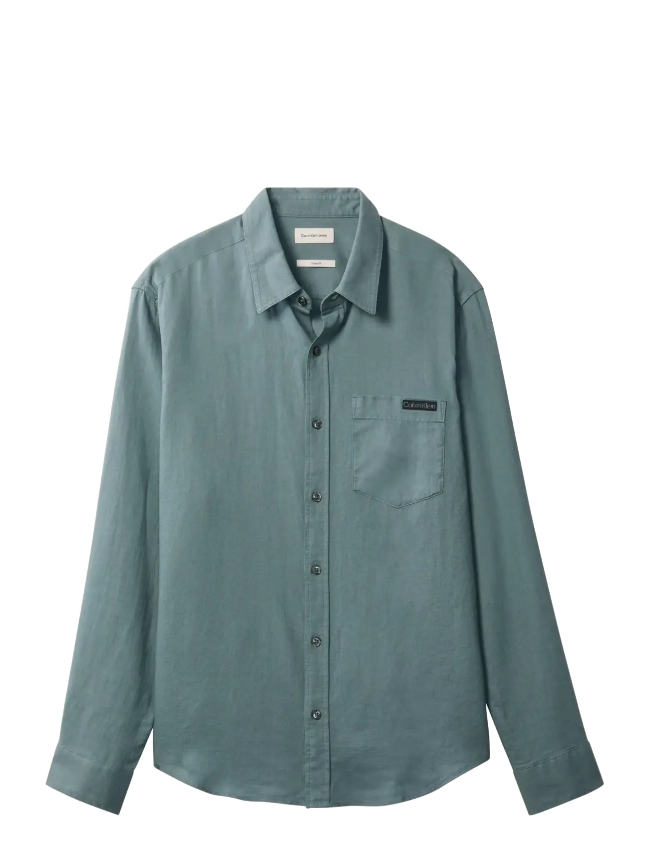 Calvin Klein Jeans LS SOLID CASUAL LINEN CLASSIC SH - Calvin Klein Jeans - FROSTED SPRUCE / blue