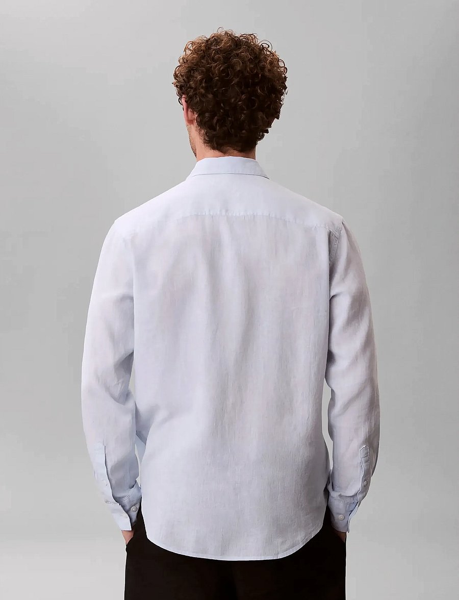 Calvin Klein Jeans - LS SOLID CASUAL LINEN CLASSIC SH - linneskjortor - plein air - 2