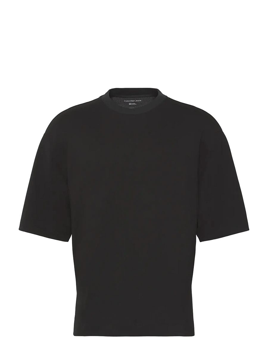 Calvin Klein Jeans - SS RLXD COOLING PIQUE EMBOSSED T - kurzärmelig - black - 1