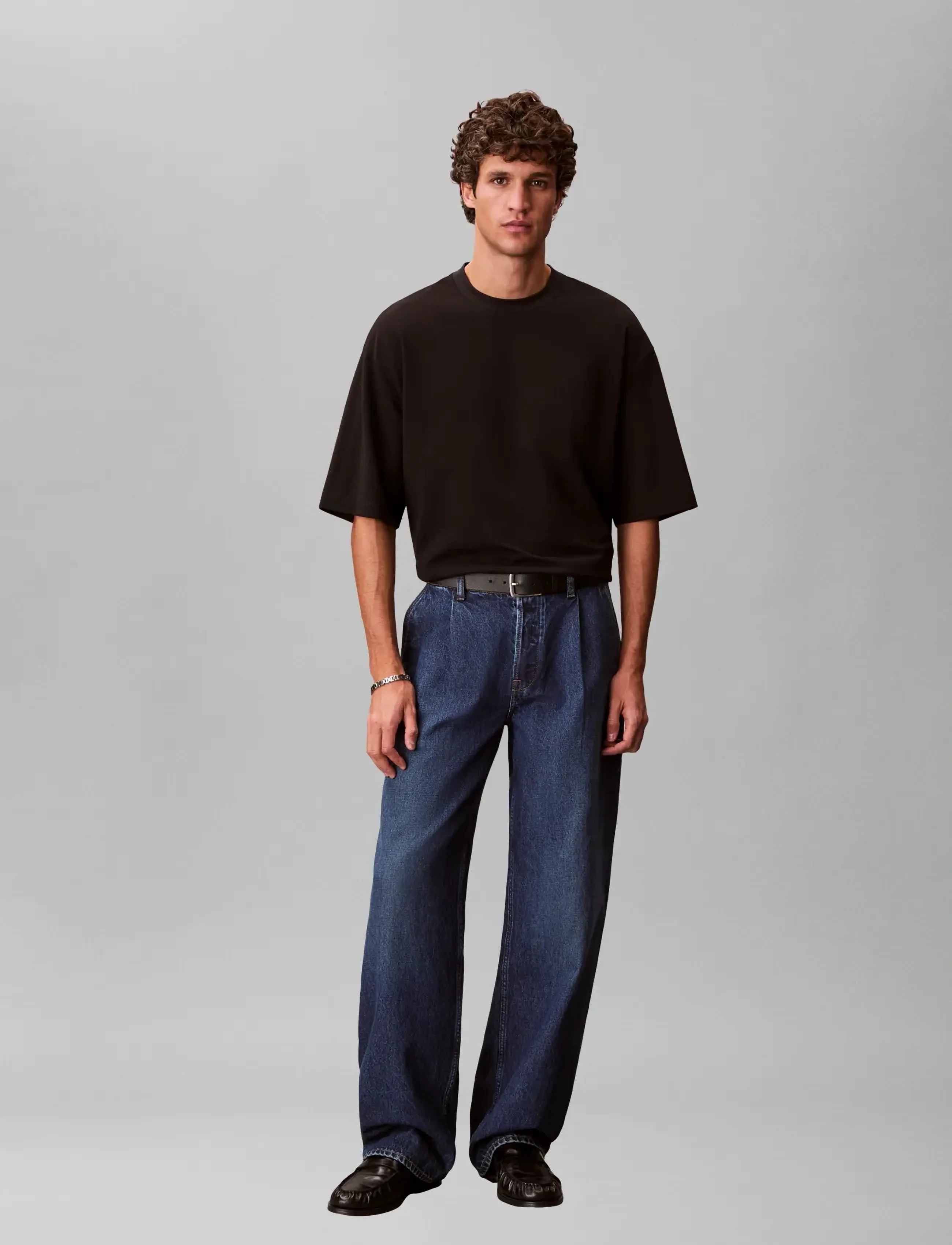 Calvin Klein Jeans Ss Rlxd Cooling Pique Embossed T, M, Black, T-Shirts > Kortærmede, Herre