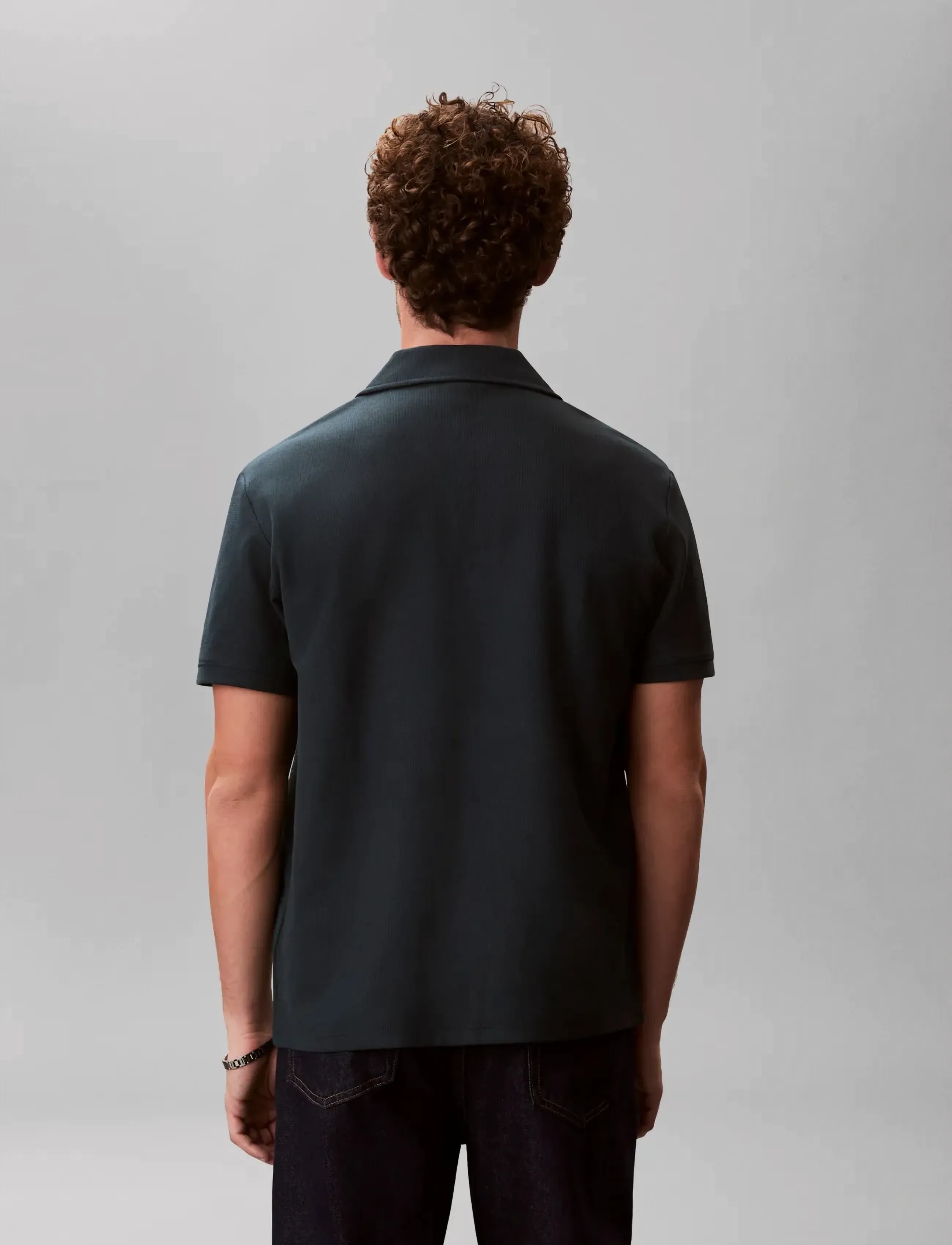 Calvin Klein Jeans - SS EASY MICRO WAFFLE CAMP POLO - kurzärmelig - dark teal - 2