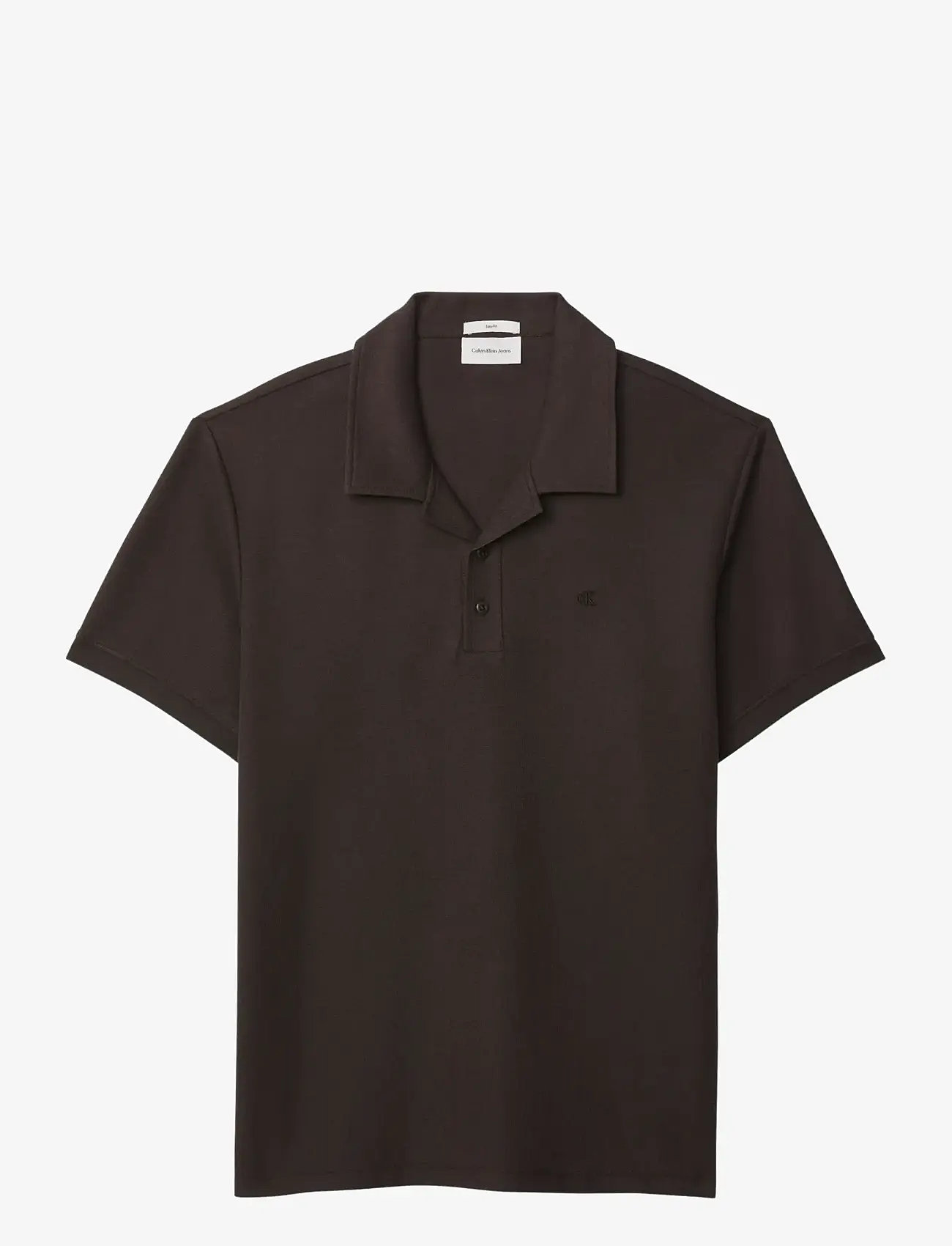 Calvin Klein Jeans - SS EASY MICRO WAFFLE CAMP POLO - lühikeste varrukatega polod - mulch - 1