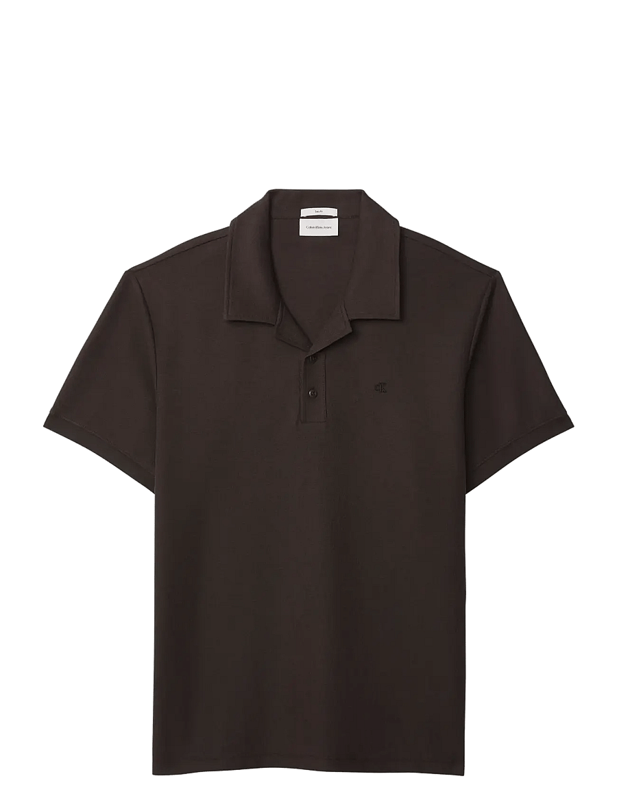 Calvin Klein Jeans - SS EASY MICRO WAFFLE CAMP POLO - kurzärmelig - mulch - 1