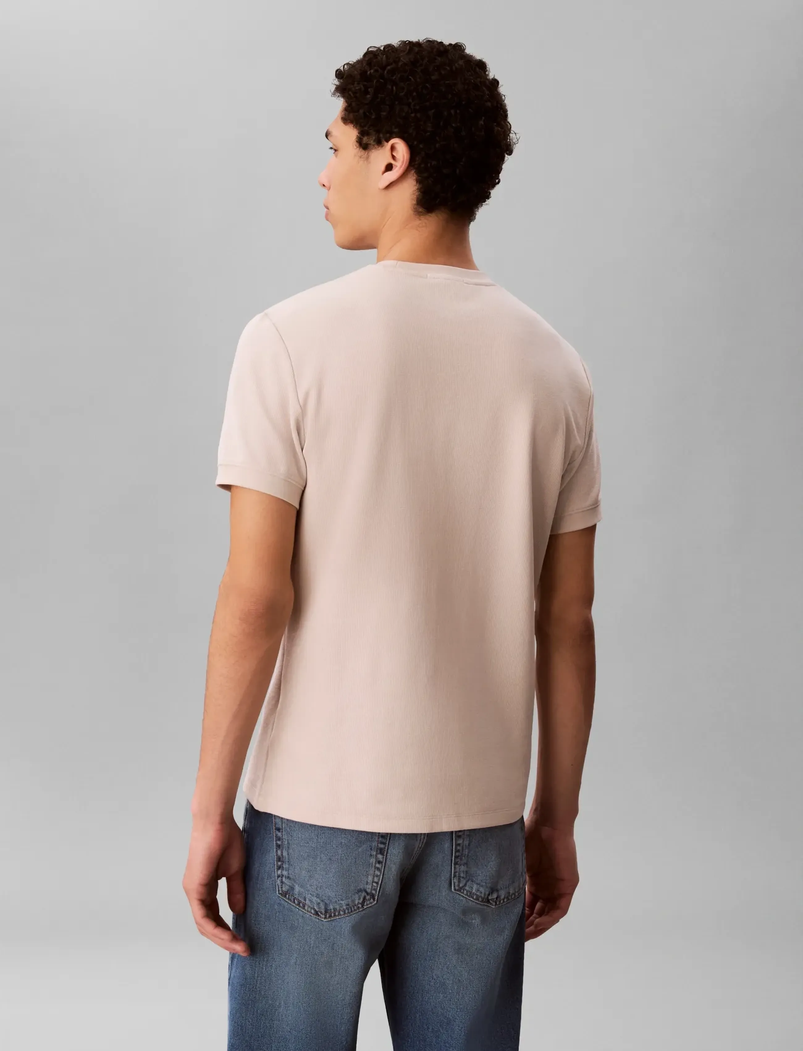 Calvin Klein Jeans - SS SLIM MICRO WAFFLE CREWNK TEE - lühikeste varrukatega t-särgid - oatmeal - 2