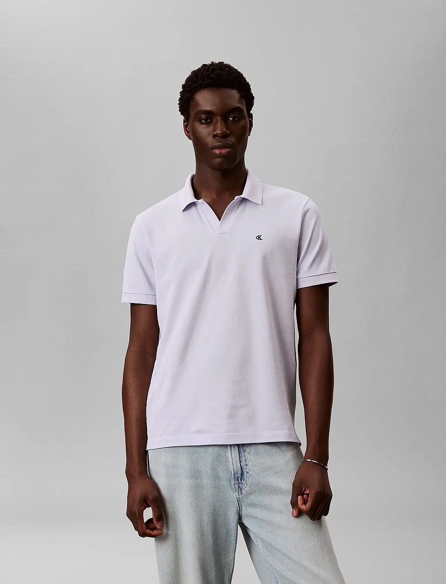 Calvin Klein Jeans - SS OPEN COLLAR CASUAL PIQUE POLO - kurzärmelig - heavenly iris - 3