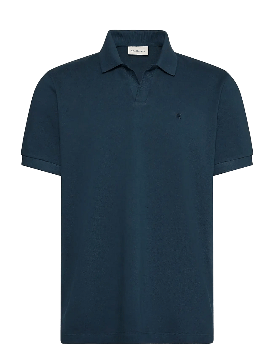 Calvin Klein Jeans - SS OPEN COLLAR CASUAL PIQUE POLO - kurzärmelig - navy stone - 1
