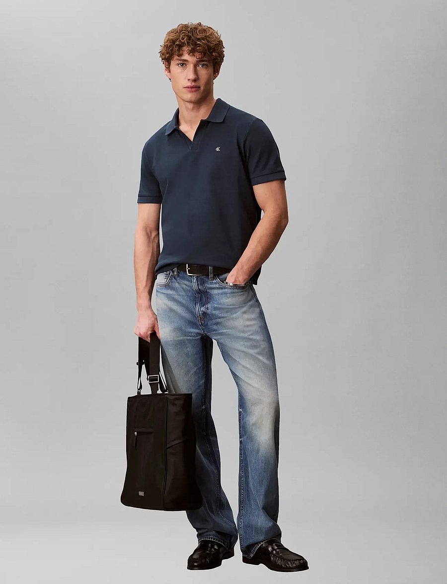 Calvin Klein Jeans - SS OPEN COLLAR CASUAL PIQUE POLO - kurzärmelig - navy stone - 0