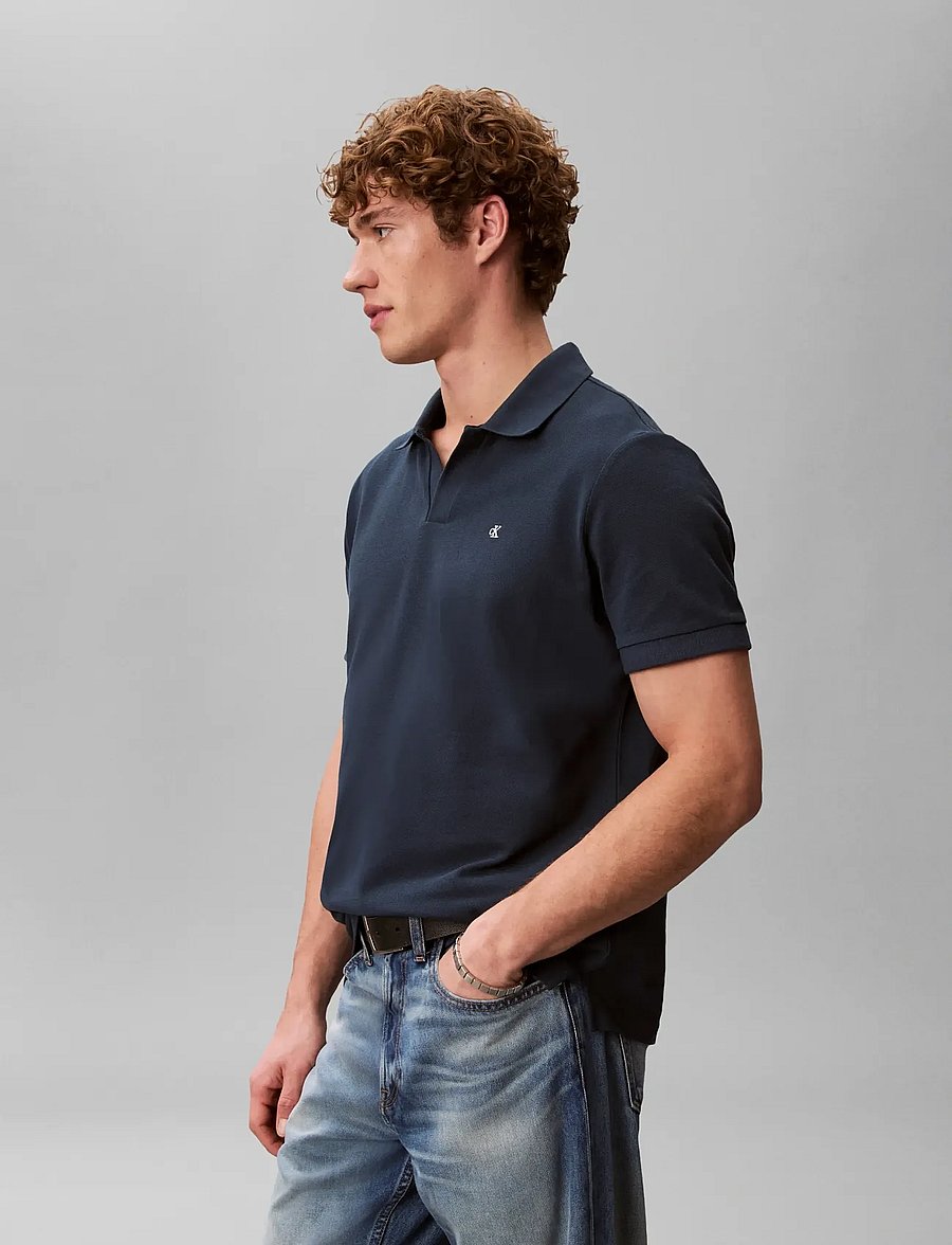 Calvin Klein Jeans - SS OPEN COLLAR CASUAL PIQUE POLO - kurzärmelig - navy stone - 5