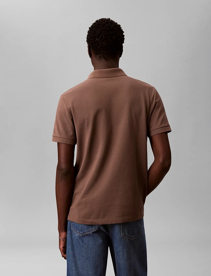 Calvin Klein Jeans - SS OPEN COLLAR CASUAL PIQUE POLO - kurzärmelig - warm oak - 2