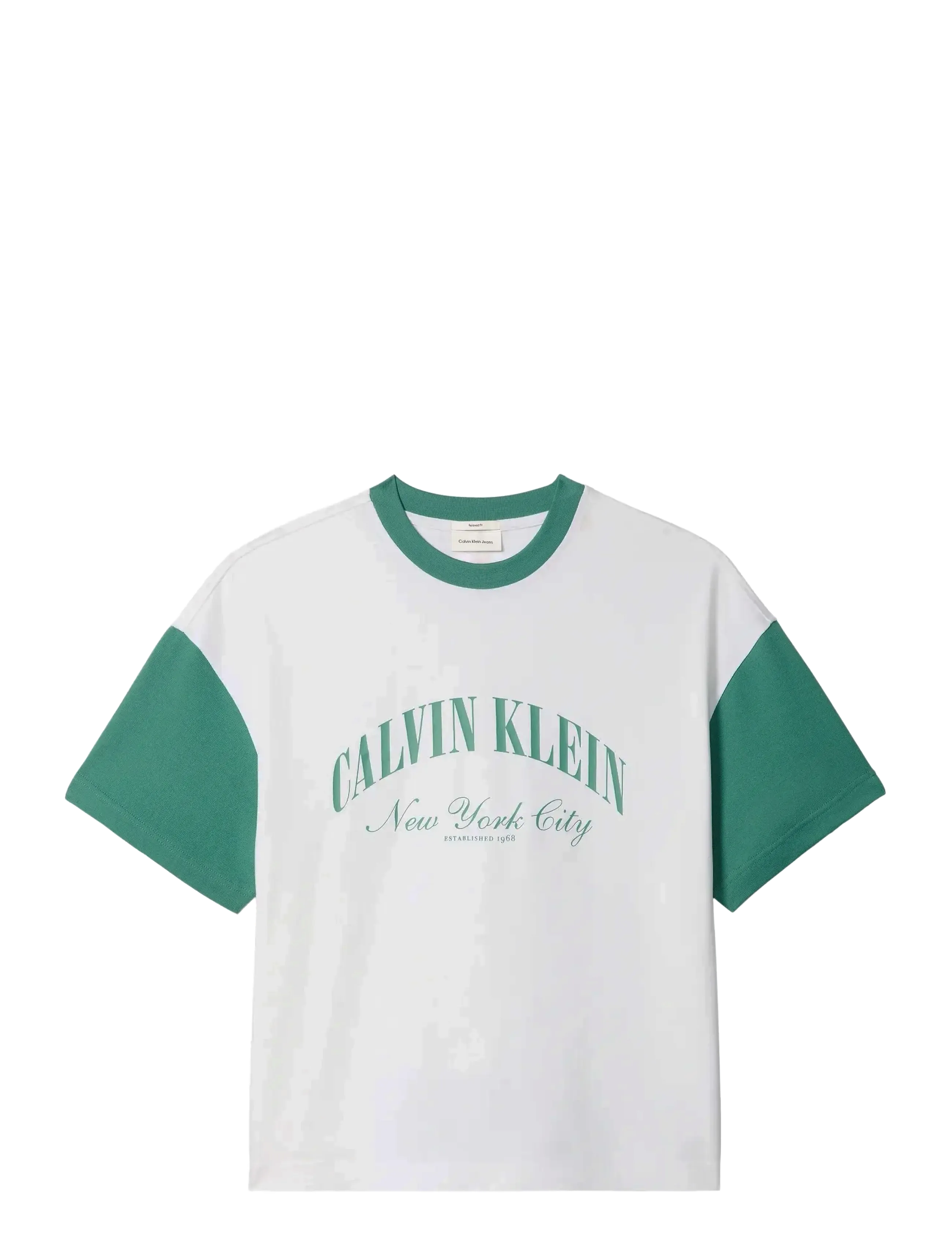CALVIN KLEIN JEANS Ss Rlxd Prem Hvy Jrsy Ringer Tee Weiß - XXL - Herren