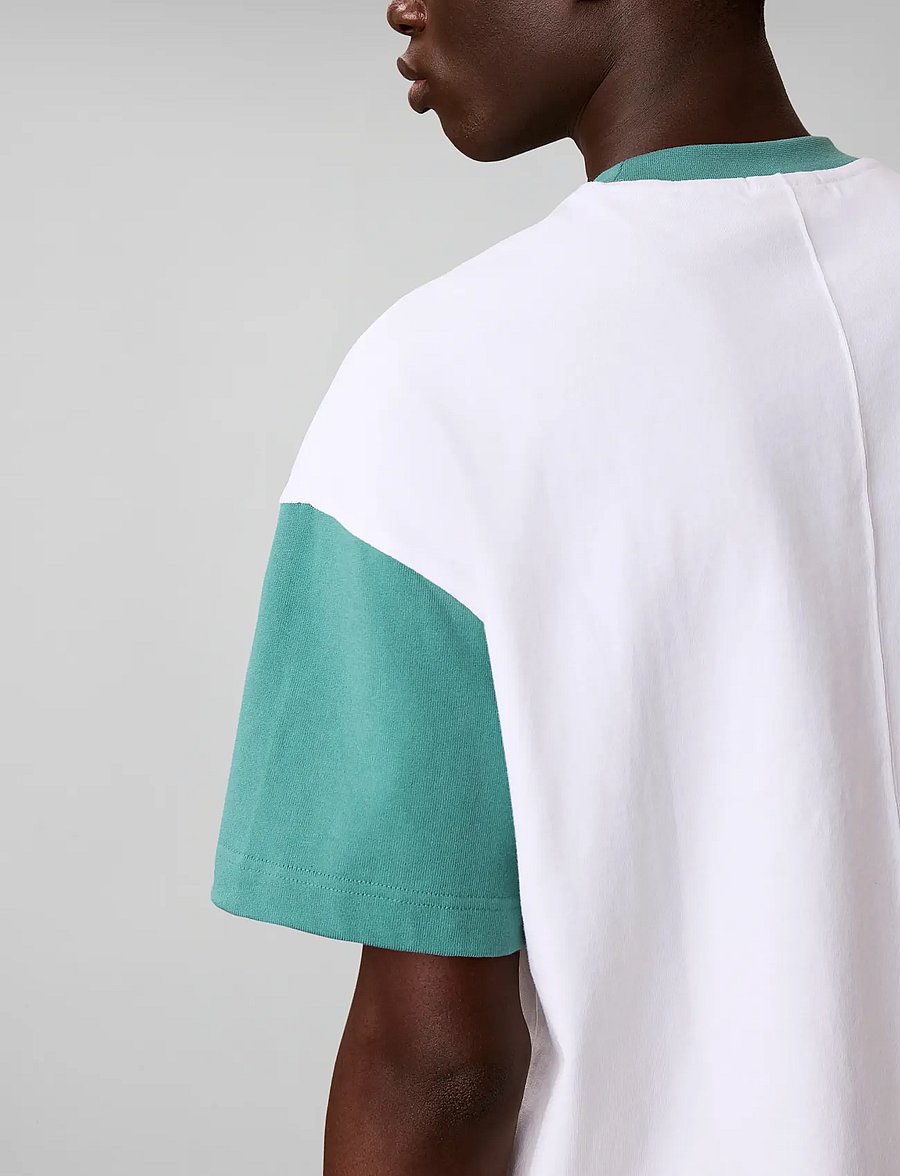 Calvin Klein Jeans - SS RLXD PREM HVY JRSY RINGER TEE - kortærmede t-shirts - bright white - 5