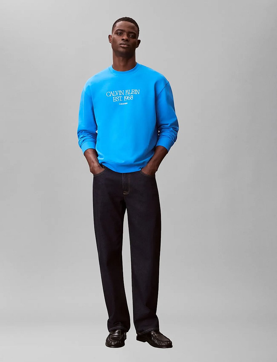 Calvin Klein Jeans - EU 350TERRY 1968 NYC GRAPHIC CN - sweatshirts - french blue - 4