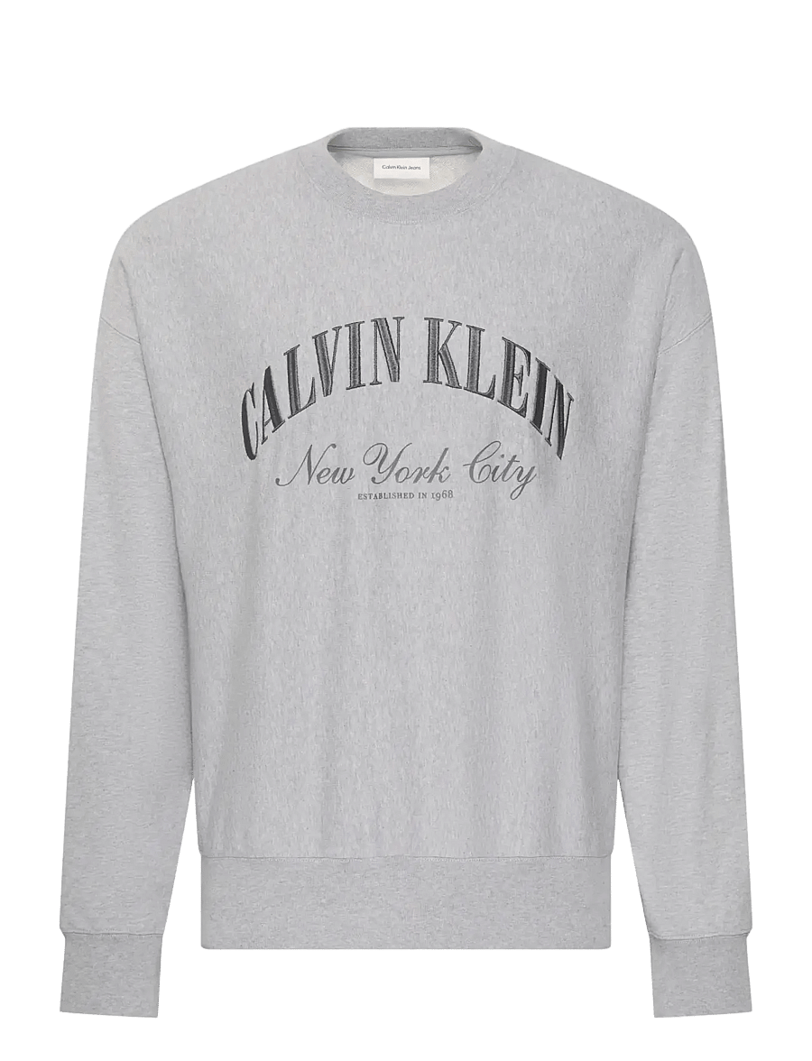 Calvin Klein Jeans - LS PREMIUM TERRY CALVIN COLLEGIA - shop efter stil - heroic grey htr - 1