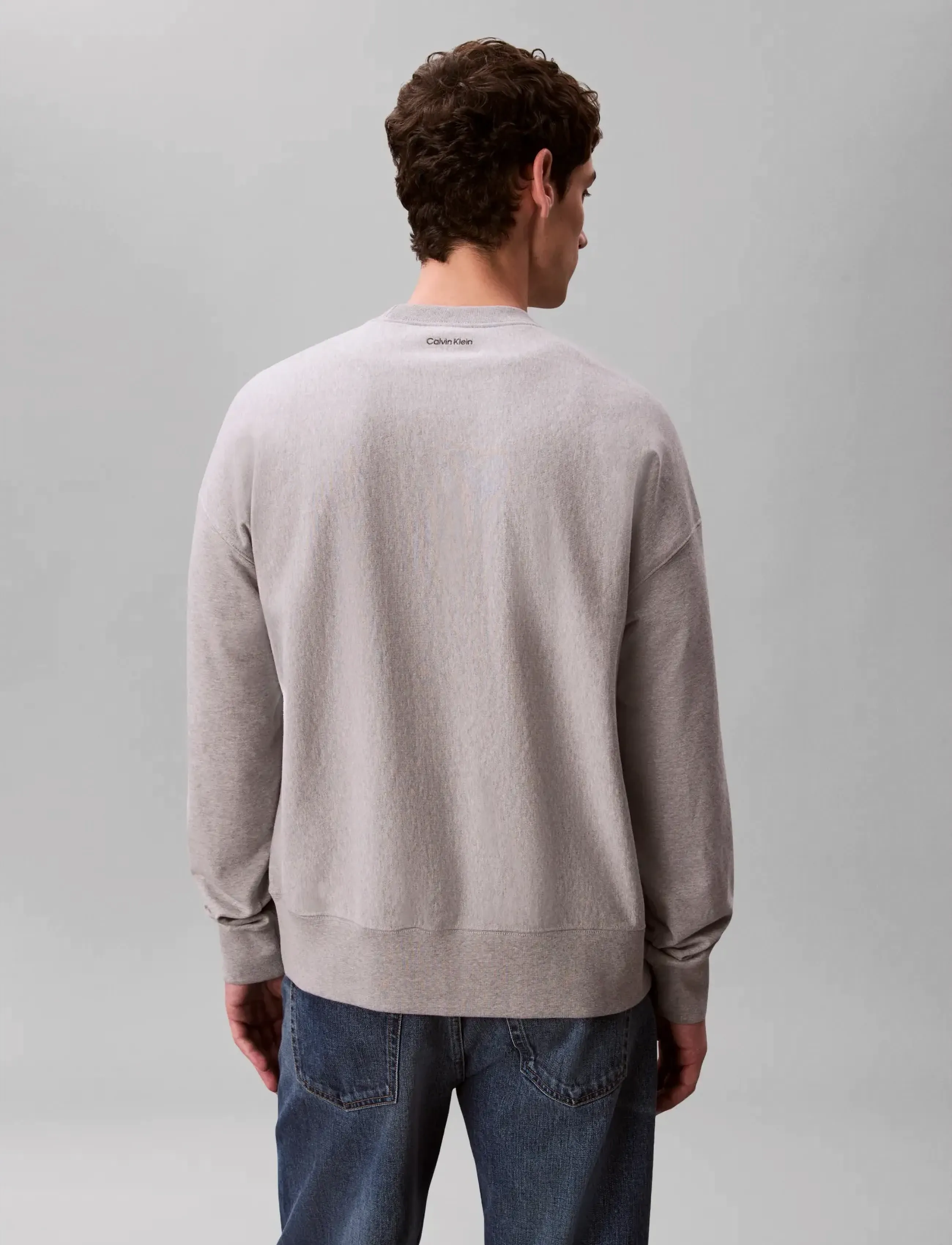 Calvin Klein Jeans - LS PREMIUM TERRY CALVIN COLLEGIA - shop efter stil - heroic grey htr - 2