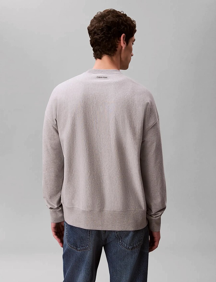 Calvin Klein Jeans - LS PREMIUM TERRY CALVIN COLLEGIA - shop efter stil - heroic grey htr - 2
