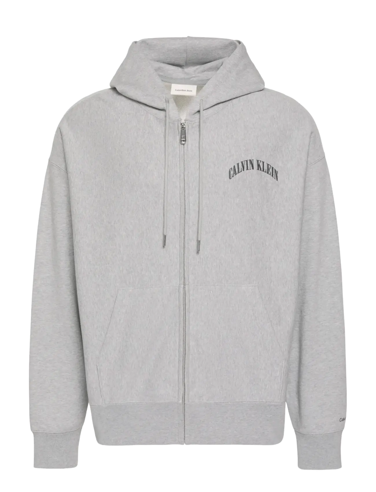 Calvin Klein Jeans LS PREMIUM TERRY CALVIN COLLEGIA - Hættetrøjer - BC06 GREY HEATHER / grey