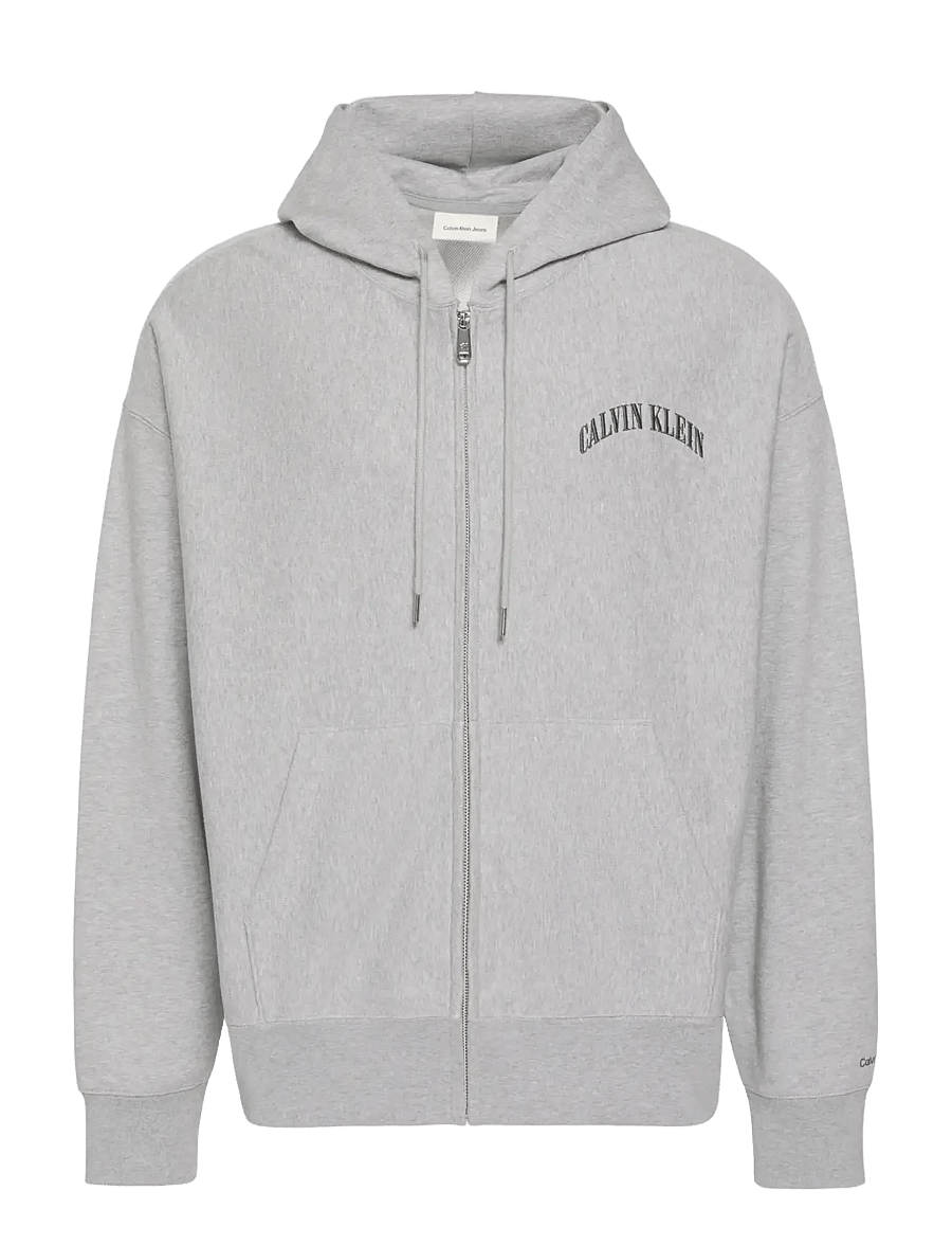 Calvin Klein Jeans - LS PREMIUM TERRY CALVIN COLLEGIA - kapuzenpullover - bc06 grey heather - 1
